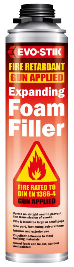 Bostik EVO-STIK Fire Retardant Gun Applied Expanding Foam Filler 700ml (30607736)