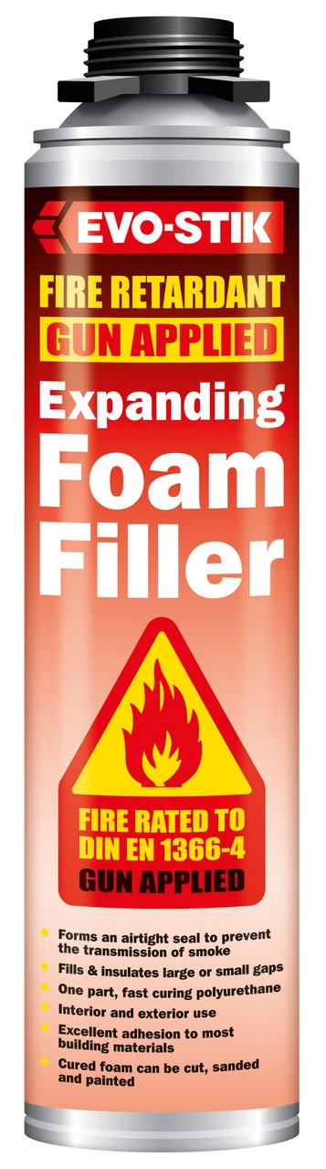 Bostik EVO-STIK Fire Retardant Gun Applied Expanding Foam Filler 700ml (30607736)