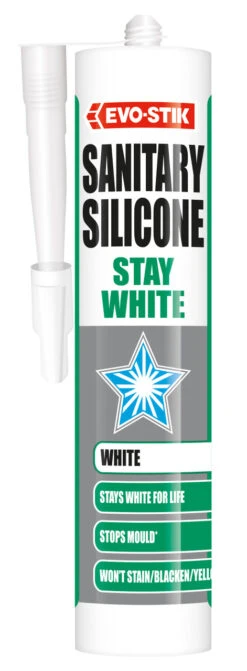 Bostik EVO-STIK Stay White Sanitary Silicone Sealant White (30613471)