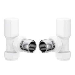 Avari Square Chrome Radiator Valves Straight