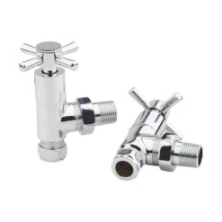 Kartell Cross Head Angled Radiator Valve Pair