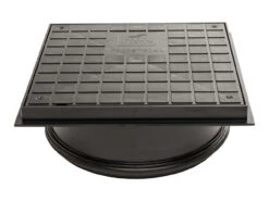 Brett Martin 315mm Dia Shallow Access Chamber Sealed Lid (Pedestrian) Black 350 X 350 X 141mm