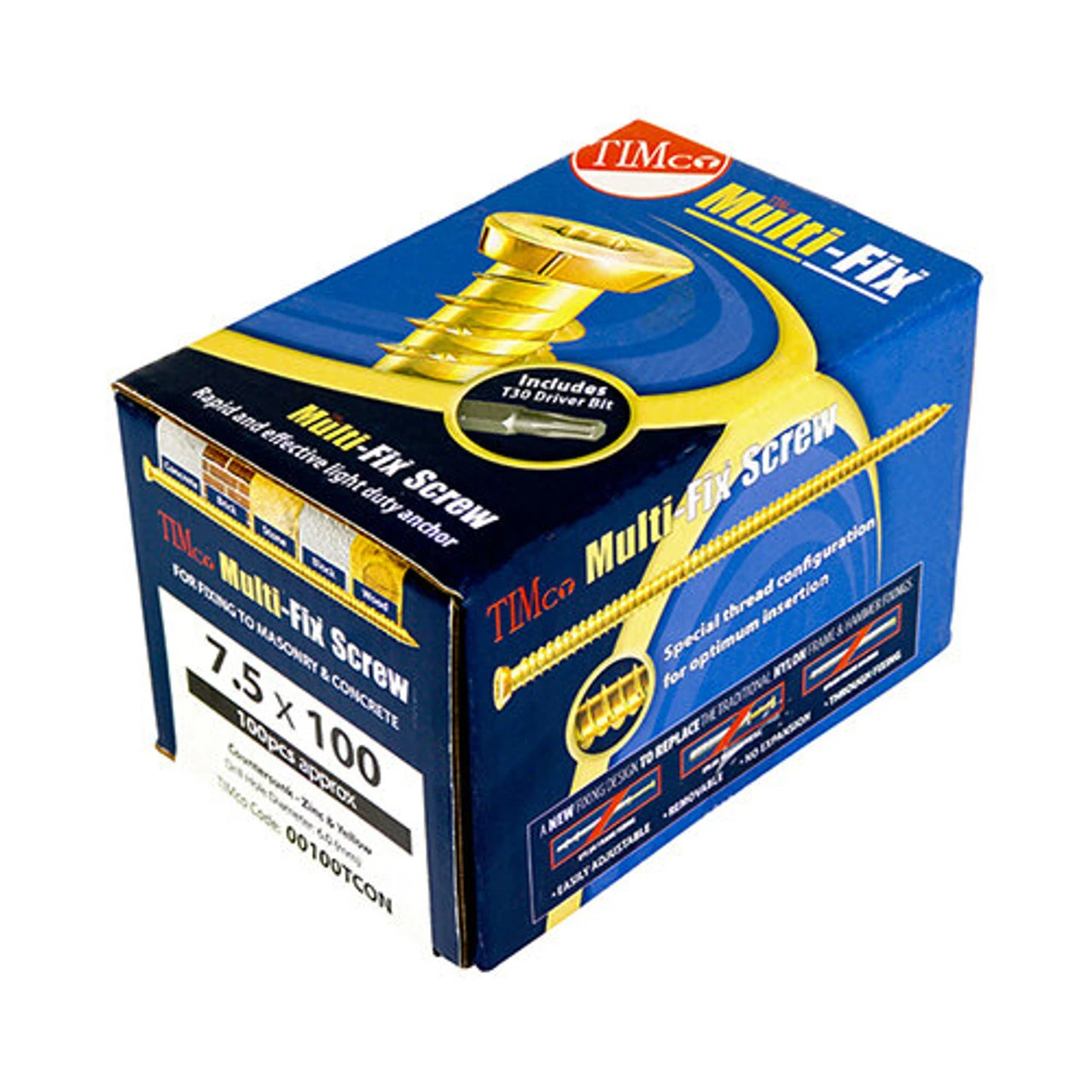 Timco Velocity Premium Multi-Use Screws Yellow PZ2 5 X 80mm (350 Pack) 50080VYTUB - Image 2