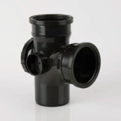 Brett Martin 110mm Cast Iron Effect Single Socket Triple Boss Pipe Black 275 X 230 X 135mm