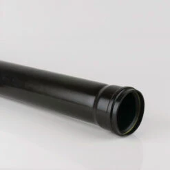 Cascade Soil 110mm Cast Iron Effect Single Socket Soil Pipe X 2.5m Black 2500 X 110 X 110mm