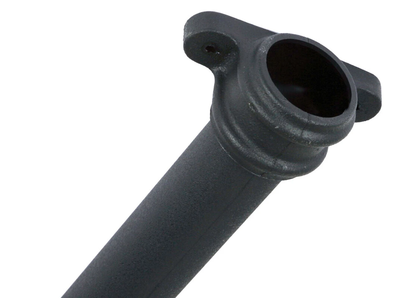 Cascade Rainwater 68mm Round Cast Iron Effect Socketed Pipe & Lugs Black 1800 X 160 X 160mm
