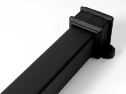 Cascade Rainwater 65mm Square Cast Iron Effect Socketed Downpipe & Lugs Porcelain White 1800 X 160 X 160mm