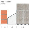 IG Lintels Cavity Wall Steel Lintel Wide Inner Leaf Heavy Load L1/HD150 WIL