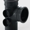 Brett Martin 110mm Cast Iron Effect Single Socket Triple Boss Pipe Black 295 X 220 X 135mm