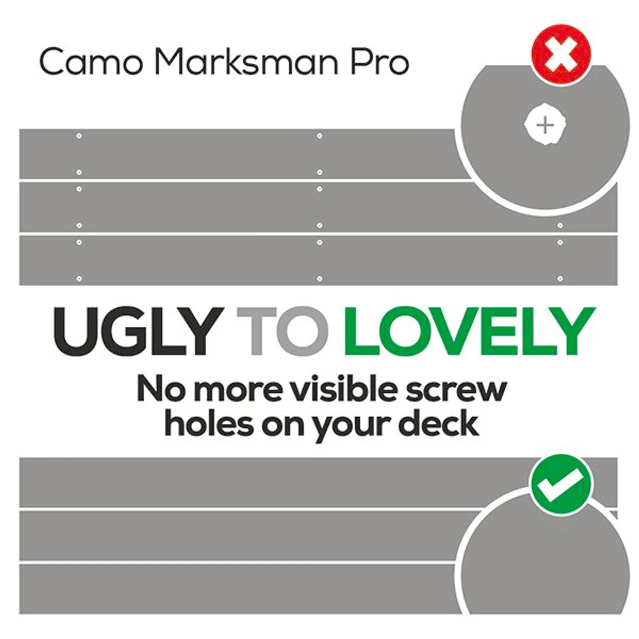 Camo Deck Screws 60mm Stainless Steel With 1 Driver Bit Pack Of 200 - Image 11