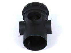 Cascade Soil 110mm Cast Iron Effect Single Socket Triple Boss Pipe Black 230 X 150 X 135mm
