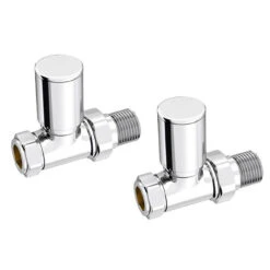 Kartell 15mm Straight Radiator Valve Pair