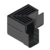 ACO Threshold Drain Corner Unit Assembly With Black Aluminium Grating