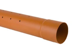 Brett Martin 6m Perforated Duct Pipe Terracotta