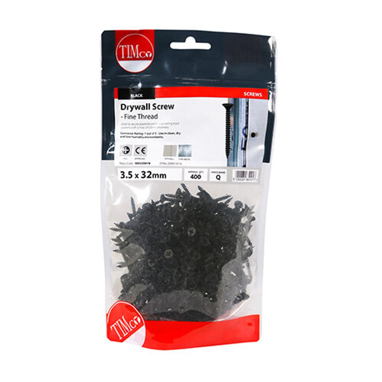 Timco Drywall Screw PH2 Black (00032DRYB) 3.5 X 32mm (400 Pack) - Image 2